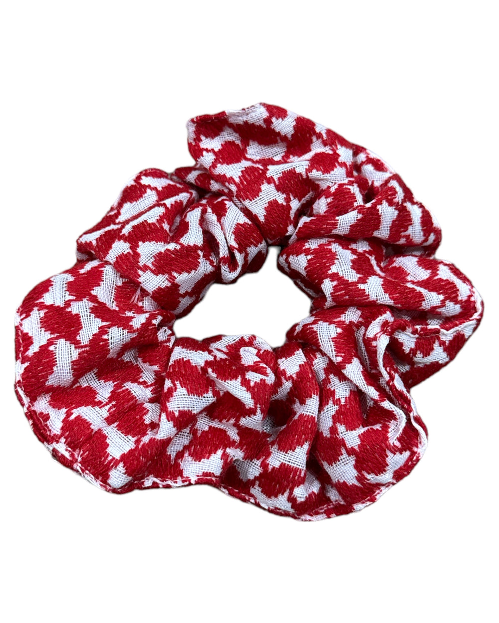 Zuhd Kuffiyeh Red & White Scrunchies (HAND MADE)