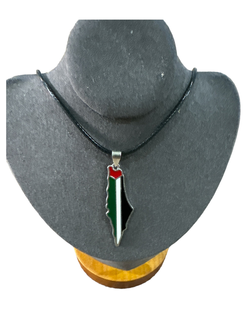 Elegance Necklace: Palestine Map with Arabic Calligraphy
