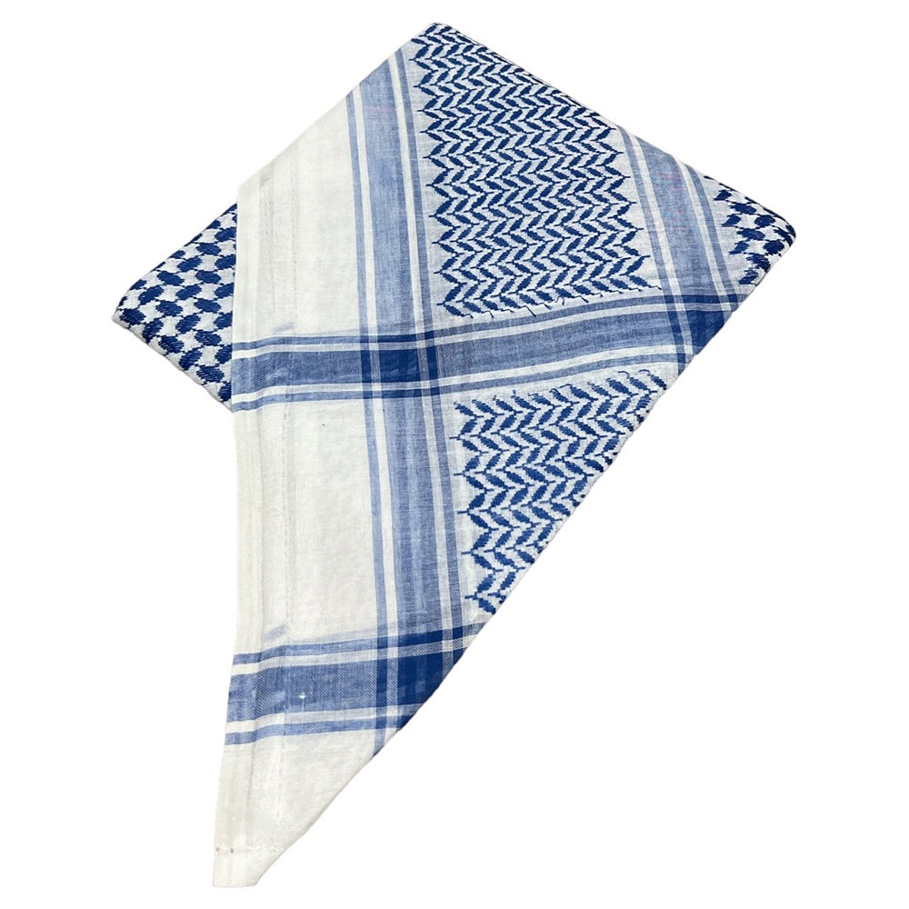 BLUE & WHITE KEFFIYEH SHEMAGH