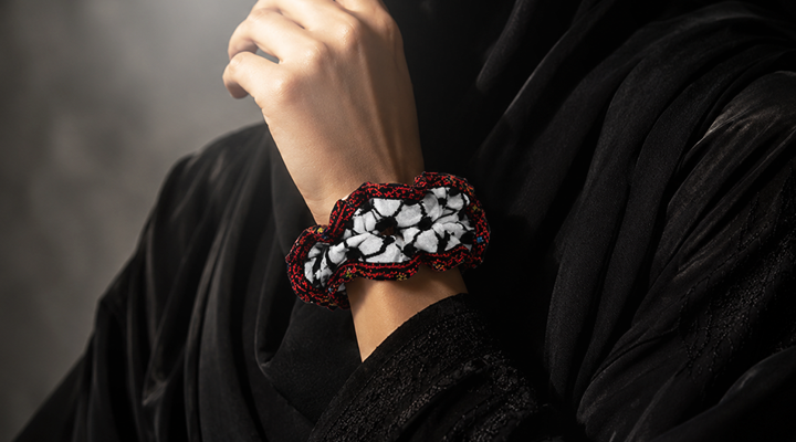 Add a Touch of Heritage with Handmade Keffiyeh Scrunchies