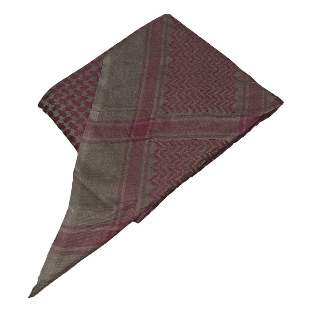 BURGUNDY & BROWN KEFFIYEH SHEMAGH - Zuhd.store