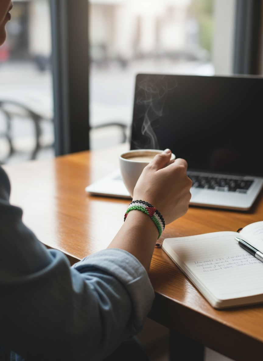 Heritage Beaded Bracelet – Palestine Handmade Edition