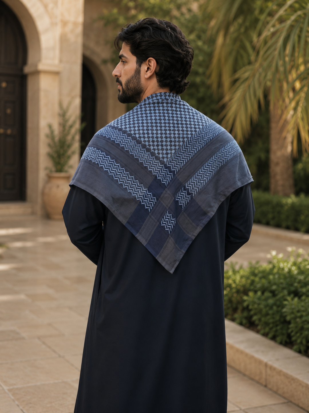 Midnight Blue Shemagh – Strength in Silence