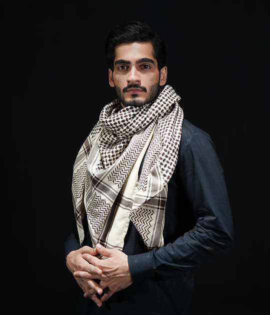 Keffiyeh Print Abaya Dress Set