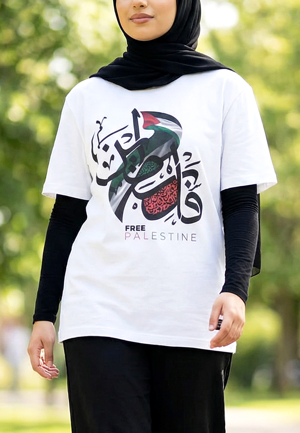 Women Palestine Double-Sided T-Shirt – Freedom, Pride & Heritage