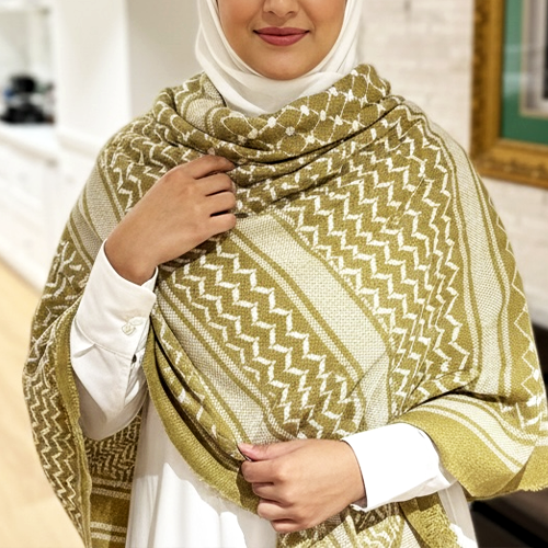The Olive Heritage Keffiyeh Shawl – Classic Edition (Women)