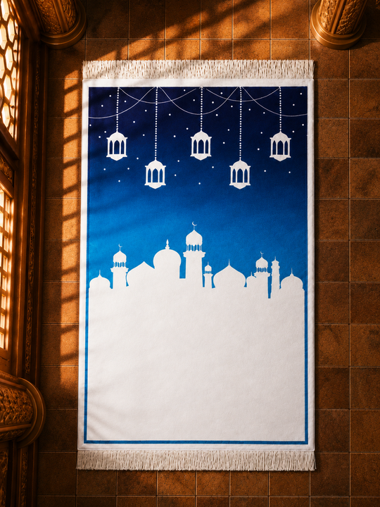 Blue skyline Prayer Mat