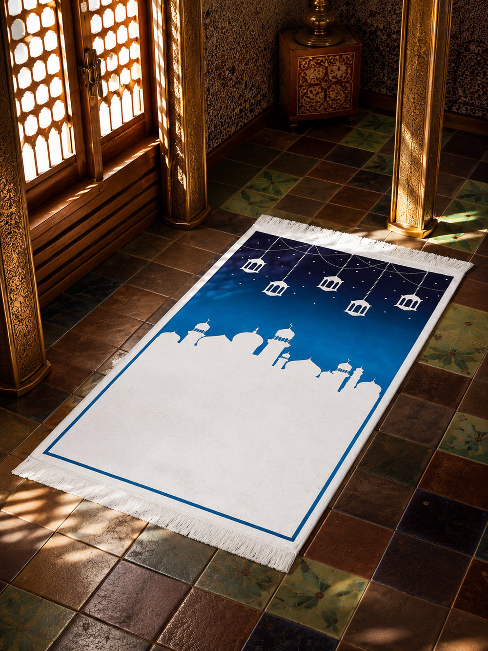 Blue skyline Prayer Mat
