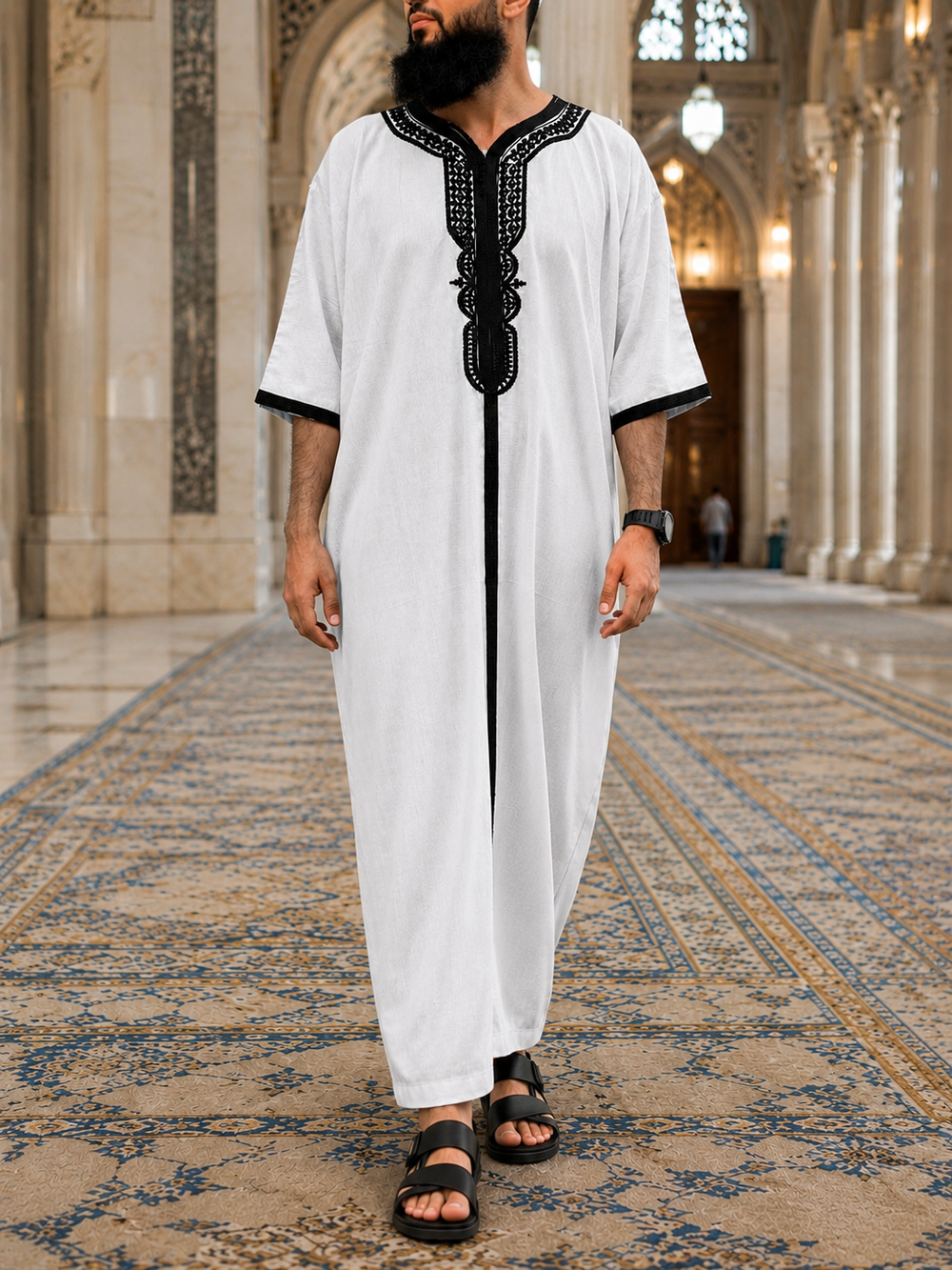Zellige Harmony Jalabiyyah – Inspired by Morocco’s iconic geometric patterns