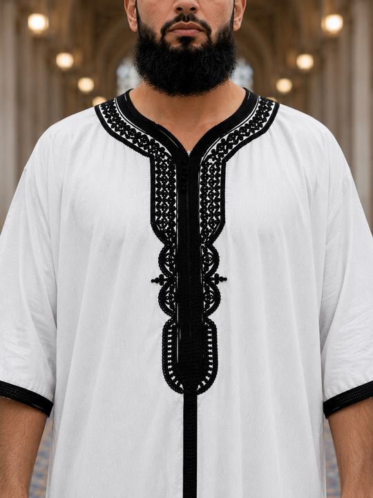 Zellige Harmony Jalabiyyah – Inspired by Morocco’s iconic geometric patterns