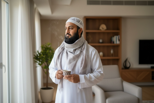 The Silver Sand Shemagh – Classic Bedouin Weave