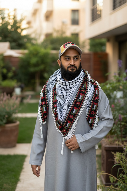 Hand-Finished Palestinian Keffiyeh
