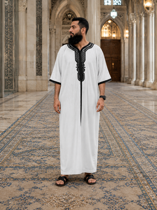 Zellige Harmony Jalabiyyah – Inspired by Morocco’s iconic geometric patterns