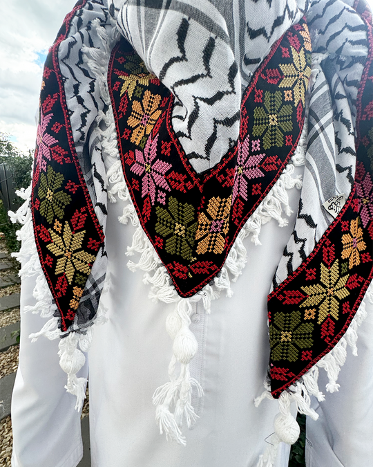 Zuhd Artisan Heritage Keffiyeh – Black & White Edition