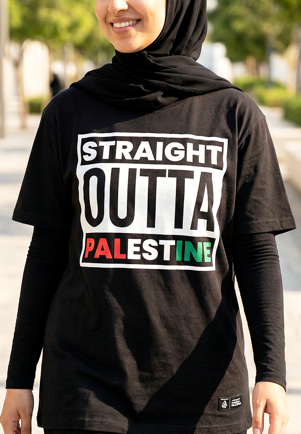 Women Palestine Double-Sided T-Shirt – Bold Print