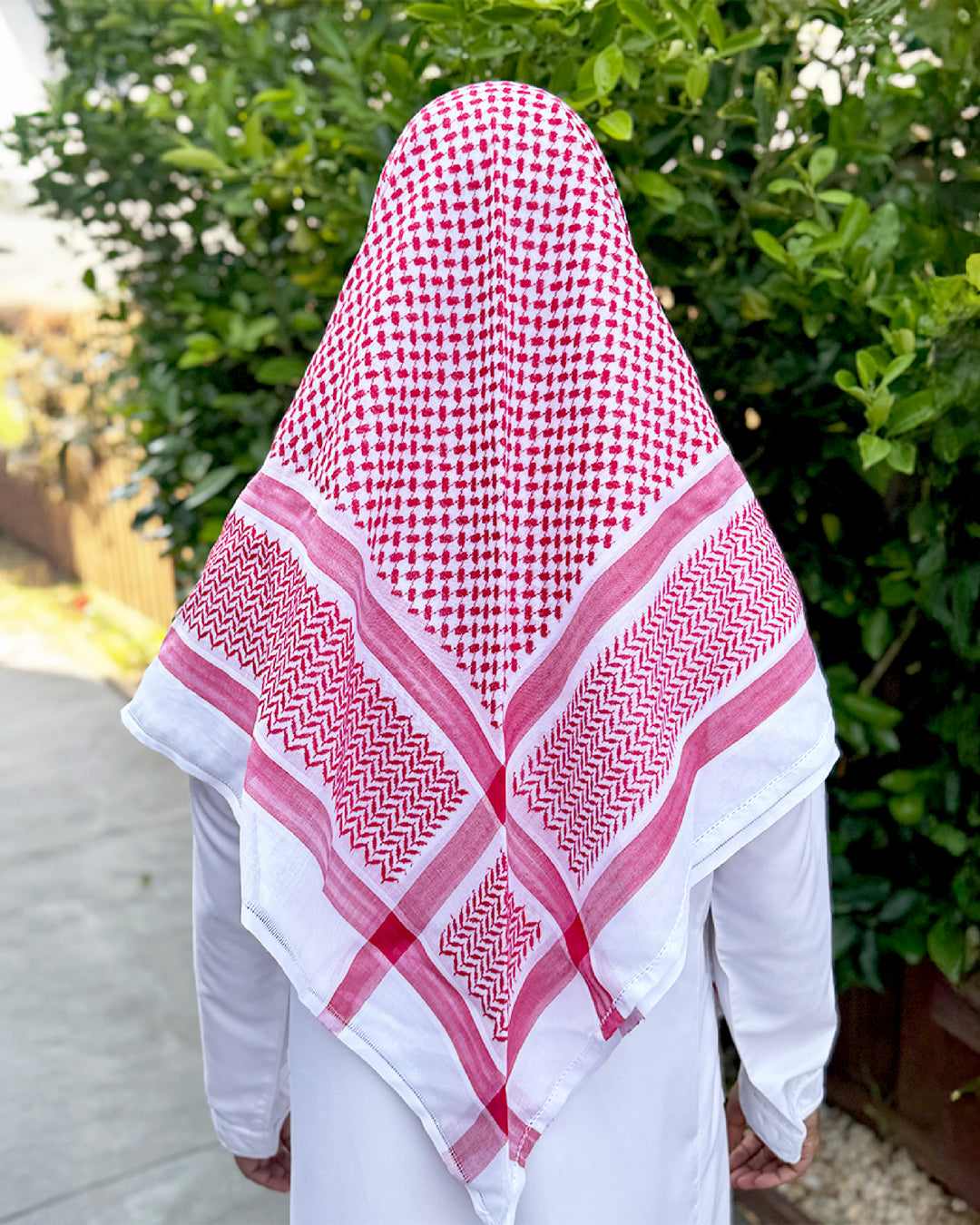 Premium Red & White Keffiyeh Shemagh 2