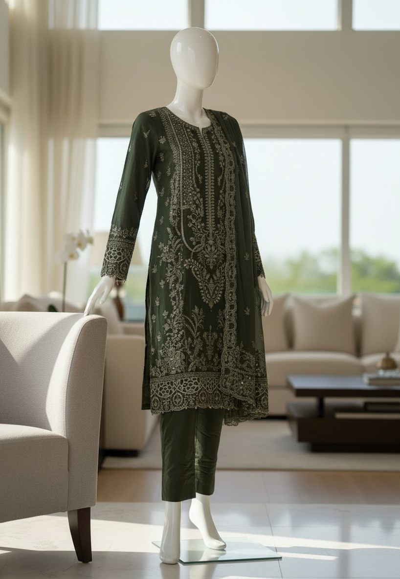 Emerald Noir Chiffon Luxe Set (Small)