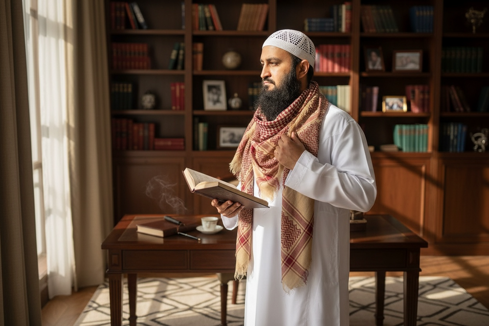 Bedouin Flame Shemagh – Classic Arab Craft