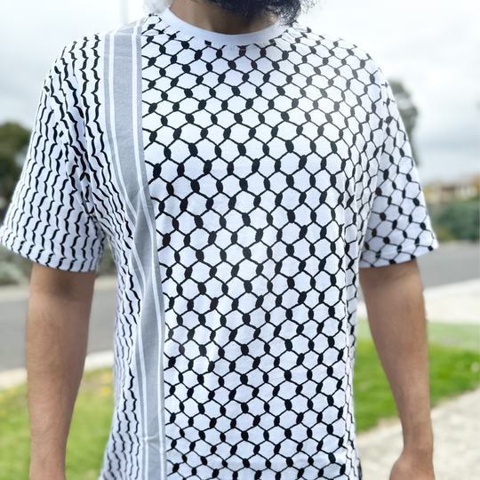 Adult Keffiyeh White & Black T-Shirt