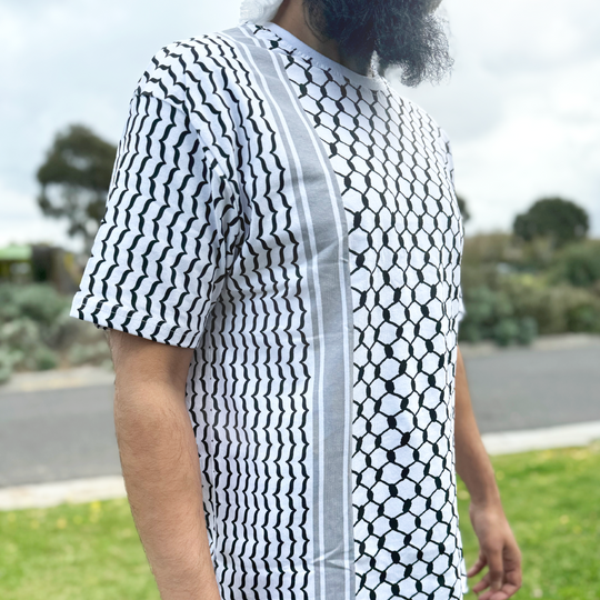 Adult Keffiyeh White & Black T-Shirt