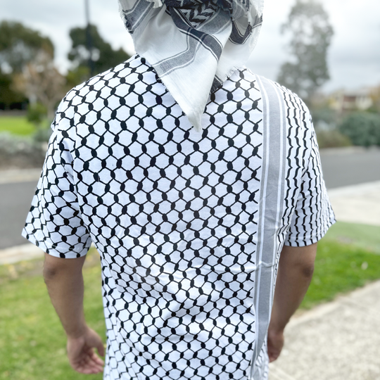 Adult Keffiyeh White & Black T-Shirt