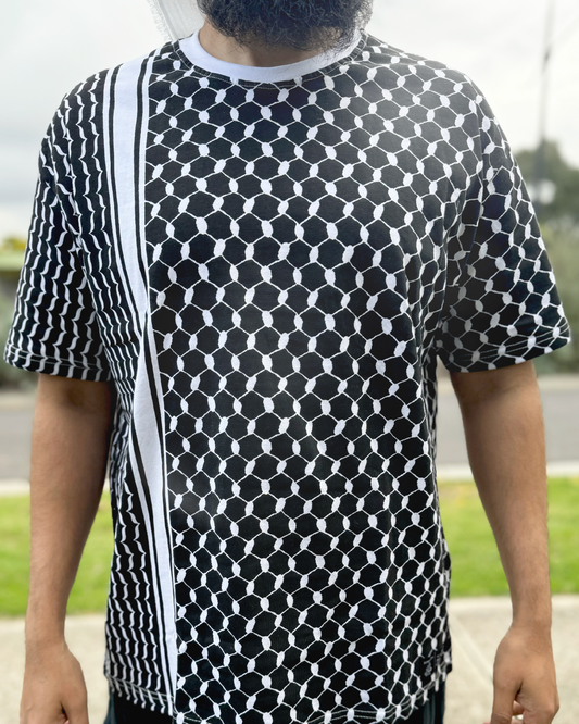 Adult Keffiyeh Black & White T-Shirt