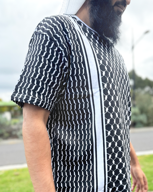 Adult Keffiyeh Black & White T-Shirt