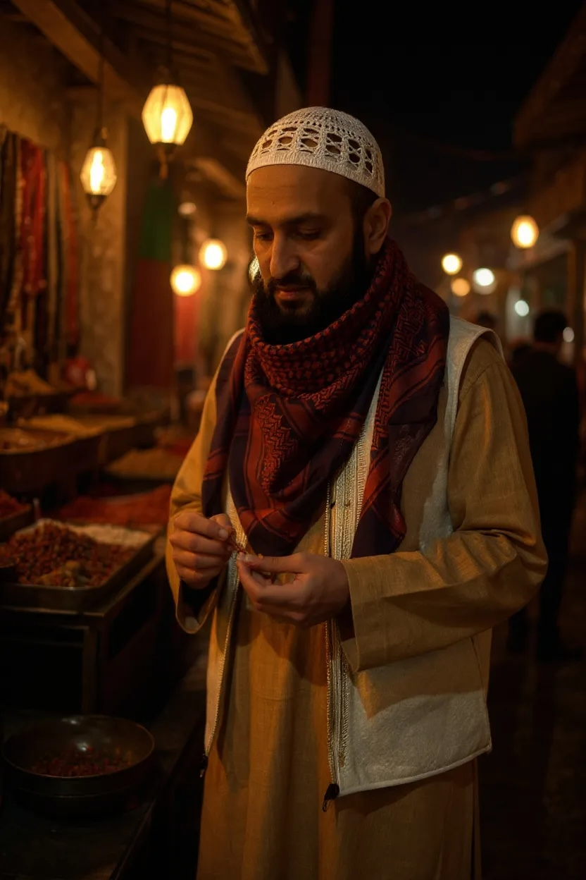 Midnight Legacy Shemagh – Red & Blue Edition