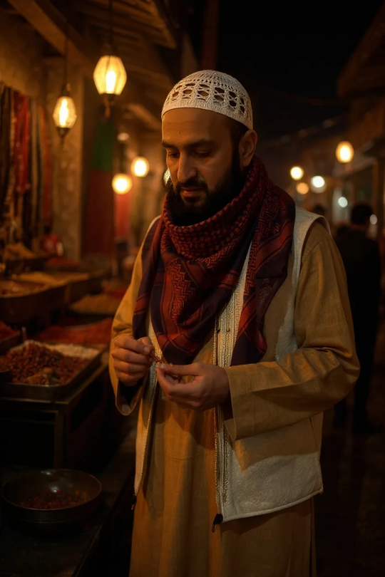 Midnight Legacy Shemagh – Red & Blue Edition