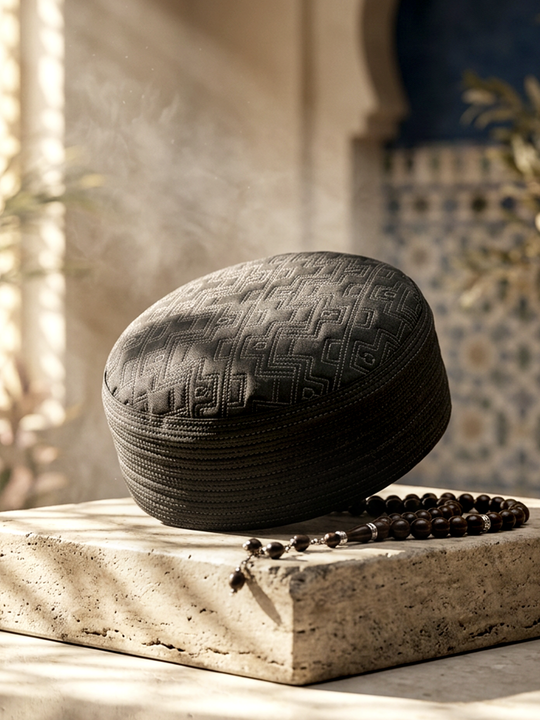 Zuhd Black & Grey Sunnah Cap