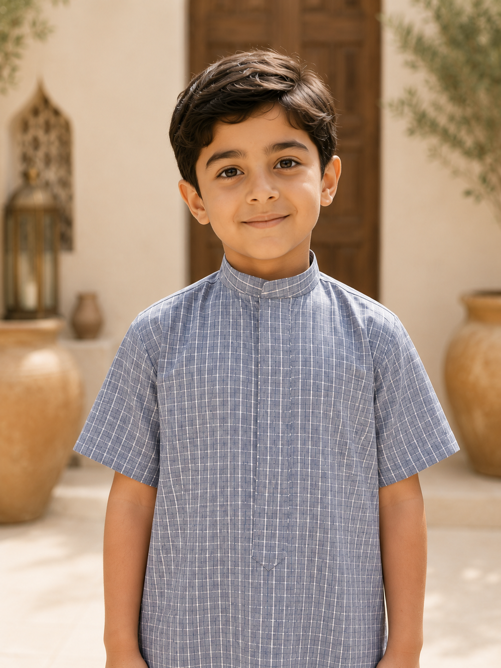 Kids Half-Sleeve Jalabiyyah – Everyday Comfort with a Kuwaiti Twist