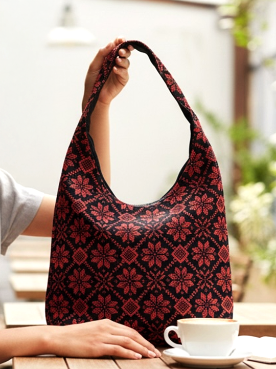 The Heritage Hobo – Handcrafted Palestinian Pattern Bag