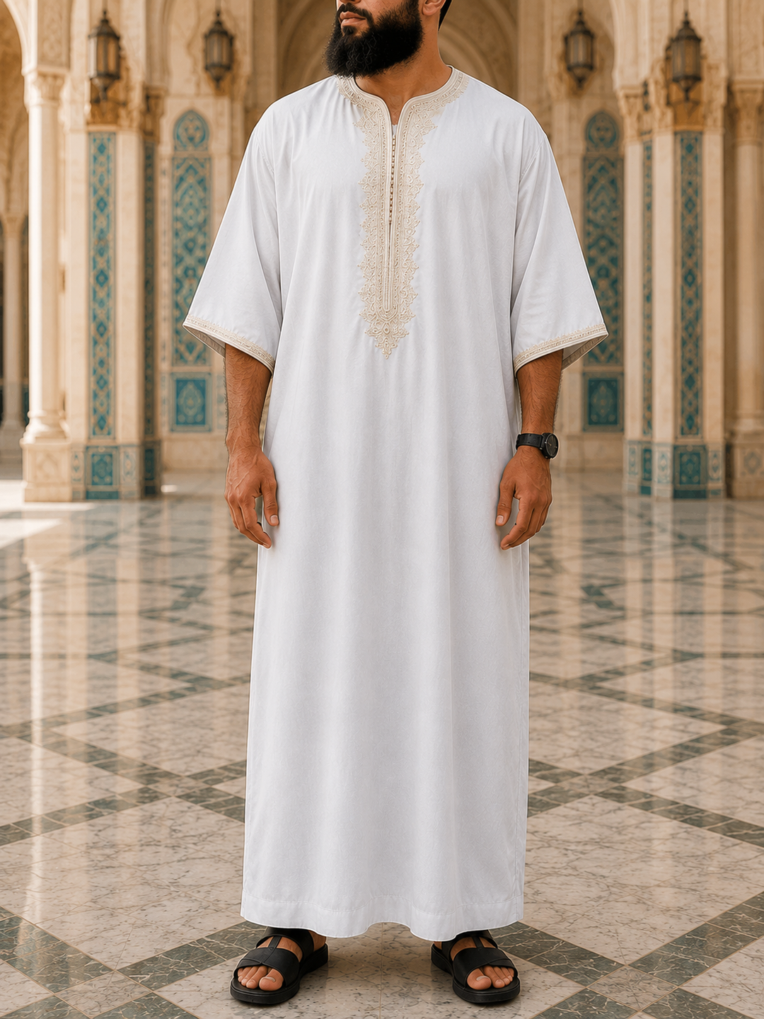 Marrakech Majesty Jalabiyyah – Embodying the regal essence of Moroccan craftsmanship