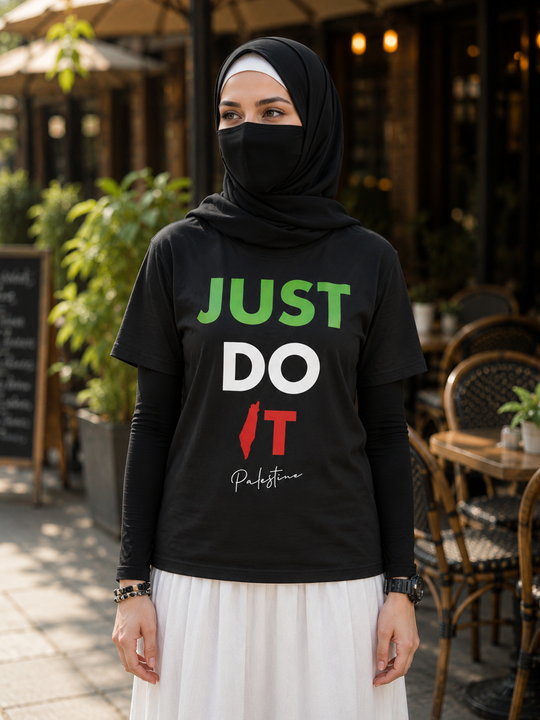 Women Black Palestine T-Shirt – Iconic Print