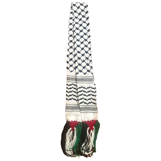 L’écharpe double face Palestine – Un hommage au patrimoine et à la foi 