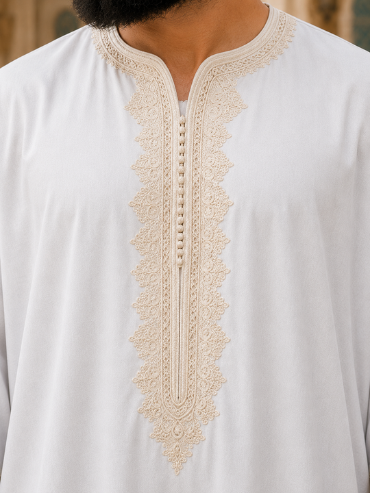 Marrakech Majesty Jalabiyyah – Embodying the regal essence of Moroccan craftsmanship