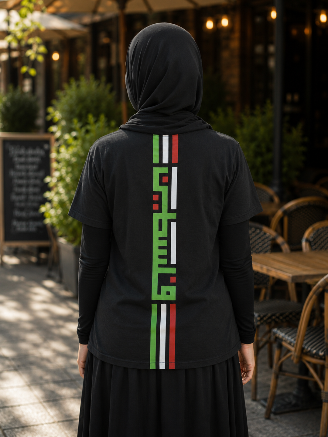 Women Black Palestine T-Shirt – Iconic Print