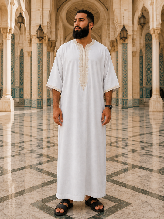 Marrakech Majesty Jalabiyyah – Embodying the regal essence of Moroccan craftsmanship