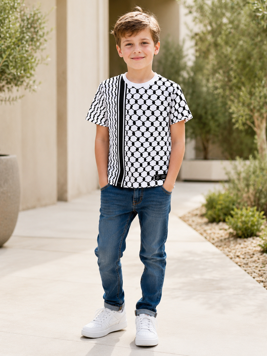 Keffiyeh White & Black T-Shirt