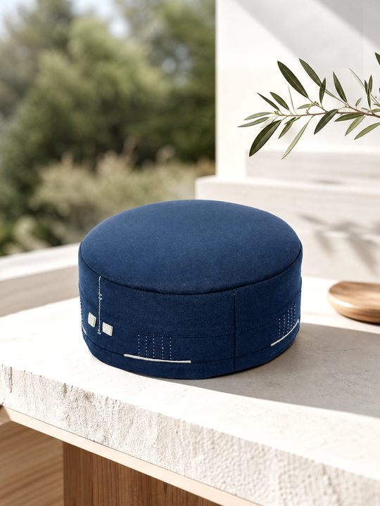 Zuhd Blue & Grey Soft Sunnah Cap 1
