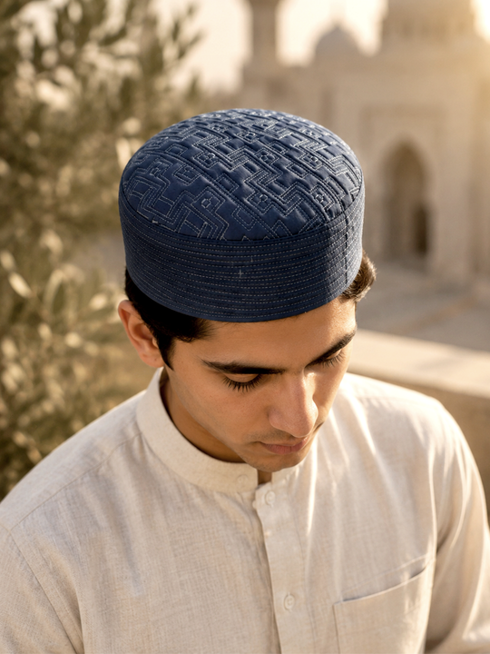 Zuhd Dark Navy Blue Sunnah Cap