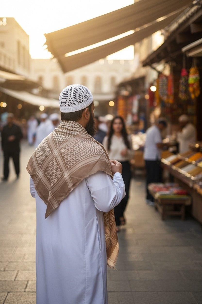 Desert Olive Keffiyeh – Earth Khaki Edition