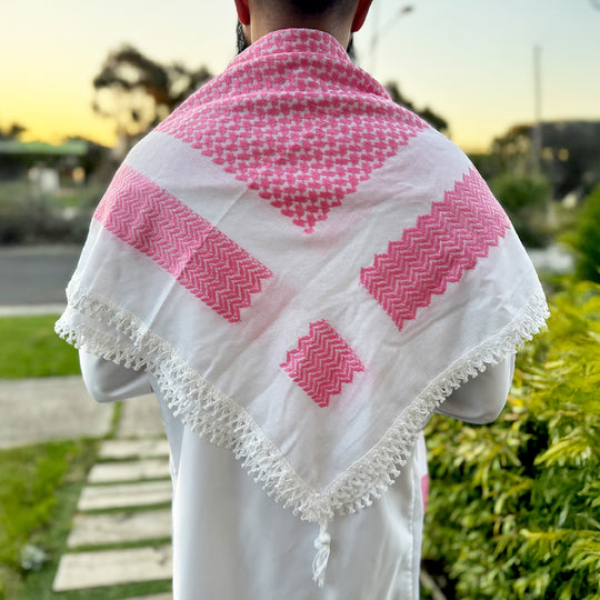 The Pink Elegance: Baby Pink Keffiyeh