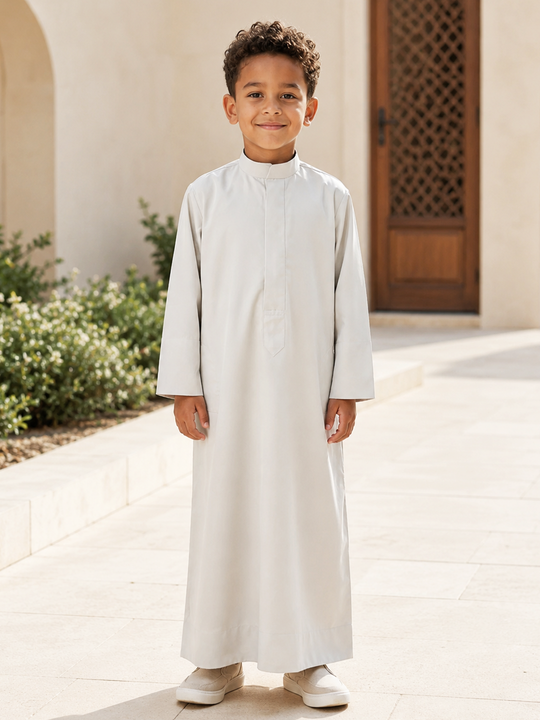 Kids Kuwaiti Thobe – Zuhd Store Exclusive Craftsmanship