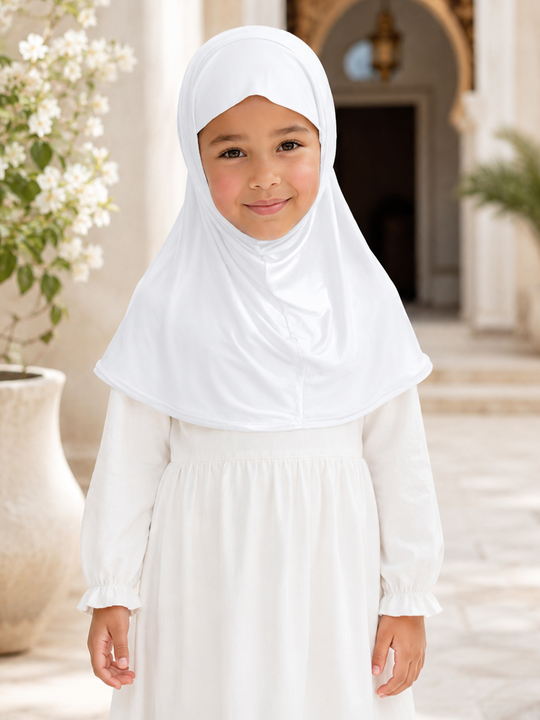 ZUHD PLAIN STYLE white HIJABS