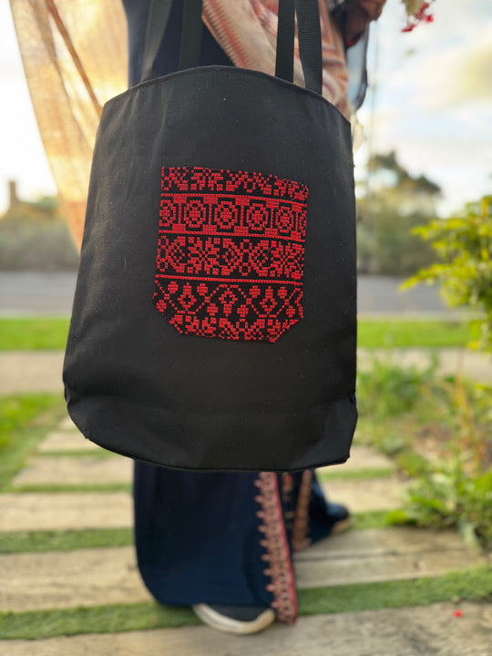 Heritage Carry: Palestine Keffiyeh Embroidered Bag – A Unique Masterpiece by Zuhd (HAND MADE)