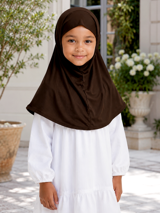 ZUHD PLAIN STYLE Dark Brown HIJABS
