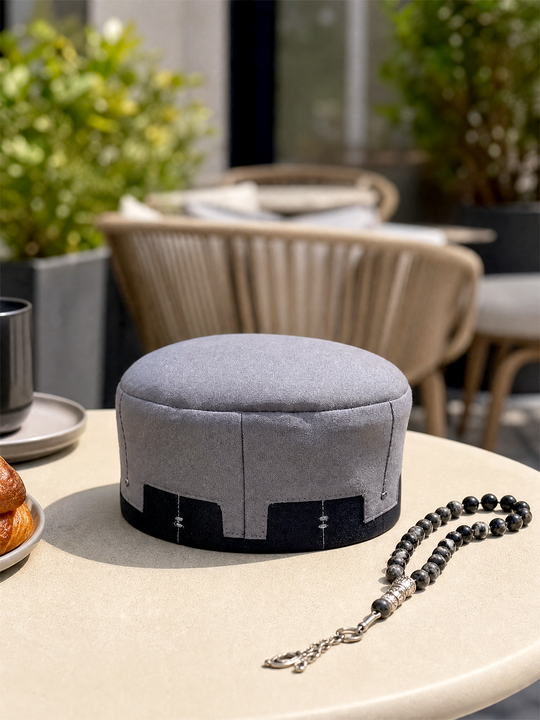 Zuhd Desert Tan & Black Soft Sunnah Cap