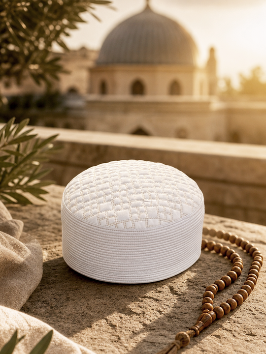 Zuhd White & Gold Sunnah Cap 2