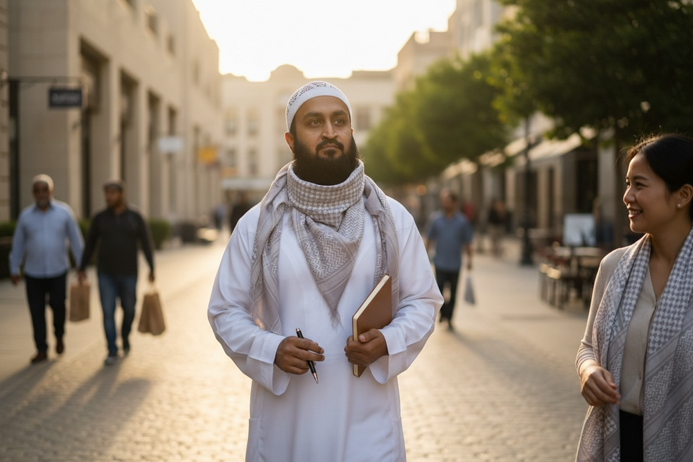 The Silver Sand Shemagh – Classic Bedouin Weave